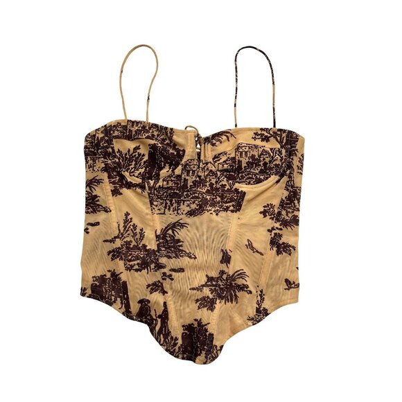 Miaou Aphex Corset in Gold Toile - Picture 1 of 5